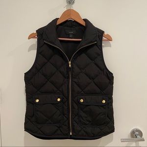 J. Crew Women's Black Quilted Vest